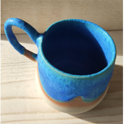 COPPER BLUE MUG WITH HANDLE