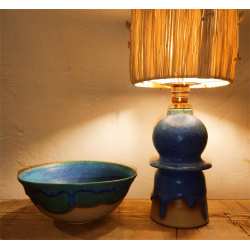 SALADIER BLEU DE CUIVRE EVASE