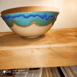 SALADIER BLEU DE CUIVRE EVASE