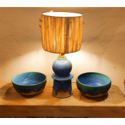 LAMPE BLEU DE CUIVRE