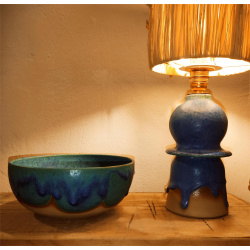 LAMPE BLEU DE CUIVRE