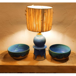 LAMPE BLEU DE CUIVRE